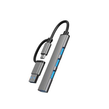 Imagem de iPartsleader Hub Usb-C 4 Em 2, Com Portas Usb 3.0 E 3 2.0, Adaptador Compatível Laptops, Serve Como Um Dongle Para Conectividade Macbook Pro/Air, Ipad Pro, Imac, Iphone 15 Xbox, Ps5, Xps