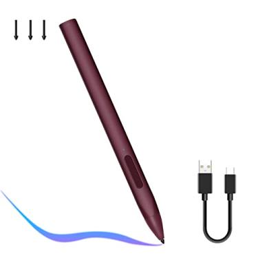 Imagem de SSS·GRGB Caneta Stylus Para Microsoft Surface Pro 9/8/X/7/6/5/4/3 Go 3/2/1 3/Laptop/Studio/Book 4/3/2/1 Com Inclinação De 4096 Graus, Rejeição Da Palma Mão, Acessório Magnético Recarregável, Vermelh