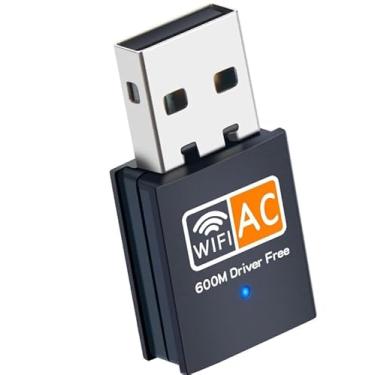 Imagem de TIIXXE Adaptador Usb Wi-Fi, Sem Fio De Banda Dupla Ac600 2.4G/5G Para Pc Mesa, Mini Dongle Linccras Windows Xp/7/8/10, Mac 10.9-10.313