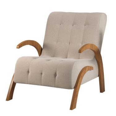 Imagem de Poltrona Flower em Linho Bege