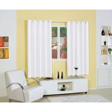 Imagem de Cortina Corta Luz 2 Metros Blackout - tecido PVC - Branco - Doce Lar E
