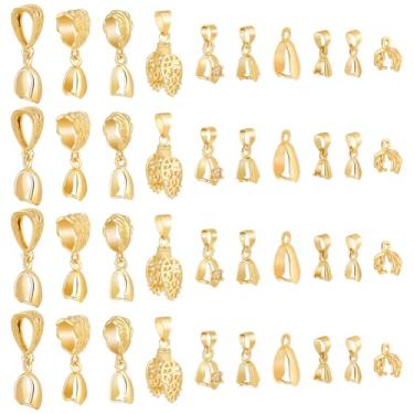 Imagem de PH PandaHall 10 Estilos De Fechos Latão Dourado, 60 Peças, Conectores Pingente, Ganchos Fecho, Picador Gelo, Para Joias, Colar Faça Você Mesmo, Suprimentos Artesanato