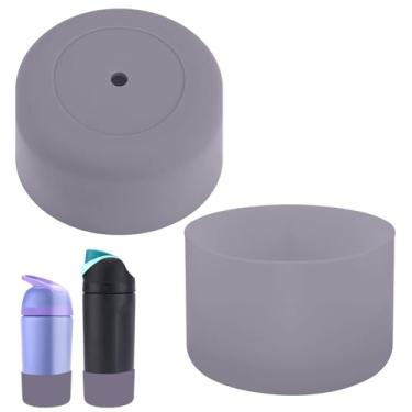 Imagem de 2 peças de bota de silicone para garrafa de água infantil Owala 473 g/396 g, capa de garrafa de água antiderrapante, protetor inferior antiamassado, envoltórios compatíveis com acessórios de garrafa