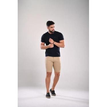 Imagem de Bermuda jeans masculina - AWMF, 44, Bege