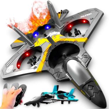 Imagem de Avião De Controle Remoto Para Criança Jato Drone Brinquedo recarregáve