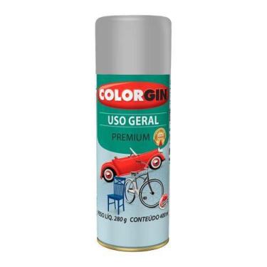 Imagem de Spray Tinta Uso Geral Cores Lisas Cinza 400ml - Colorgin