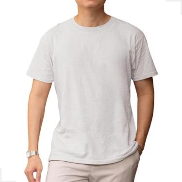 Imagem de Camiseta Masculina Preta Lisa 100% Algodão - SEM MARCA, Branco, P