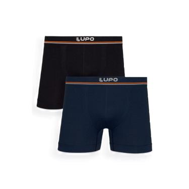 Imagem de Kit com 2 Cuecas Adulto Boxer Microfibra Cós Uni Faixa Lupo