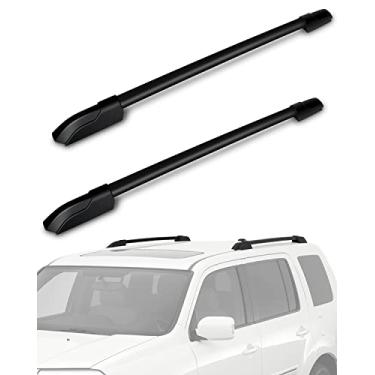 Imagem de Scitoo Suporte de bagagens para bagagens de teto com trilhos laterais para Honda Pilot 2009-2015, preto, 2 peças, suporte de bagagem, bagageiro
