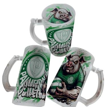 Imagem de Caneca De Chopp De Vidro 475ml Personalizada Com Seu Time (Palmeiras)