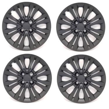 Imagem de Kit 4 Calota Aro 14 Compatível c/Roda Gol Voyage G4 G5 G6 G7 - Preto fosco