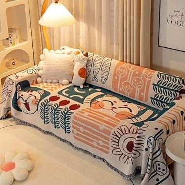 Imagem de Canto De Couro De Veludo Em Forma De I E U Sofá Sofá Poltrona Reclinável Sofá Braço Capas 3 E 2 E 1 Assento Protetor De Animais De Estimação à Prova D'água Antiderrapante, Cat, 180 * 180cm