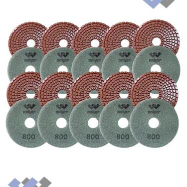 Imagem de Kit 10 Lixa Diamant Color 800 Porcelanato Granito Mármore - Anker do B