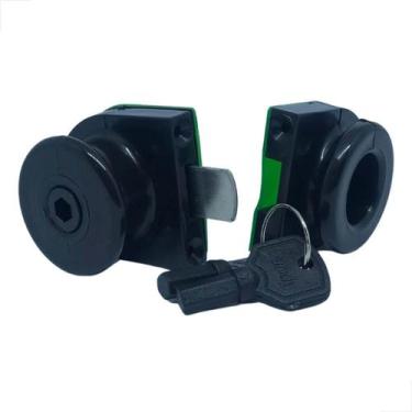 Imagem de Fechadura Pressão Fechamento Sacada Vidro/vidro 10mm Preto - Fast Vidr