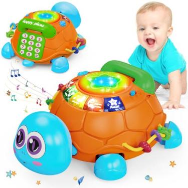 Imagem de Brinquedo rastejante Hanayo Musical Turtle com luz de 6 a 18 meses