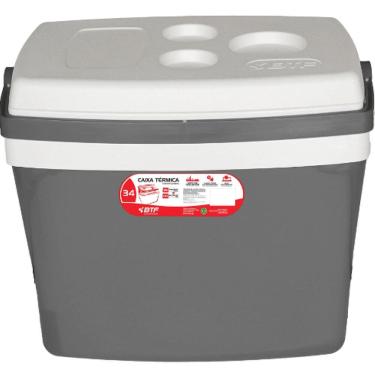 Imagem de Caixa Térmica 34 Litros Cinza - CXT0134 - BOTAFOGO