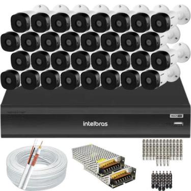 Imagem de Kit 32 Câmeras de Segurança Full Hd 1080p 1220b Intelbras Dvr Intelige