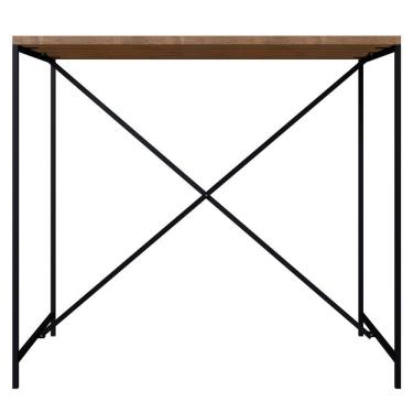 Imagem de Mesa Para Sala de Jantar e 4 Banquetas Altas Steel Quadra Vermont Base Preta - Artesano