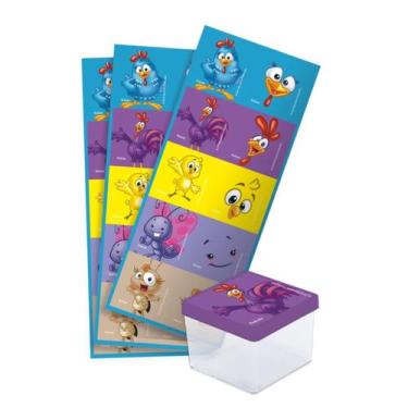 Imagem de 30 Adesivos Quadrado Festa Galinha Pintadinha Festcolor Licenciado - I