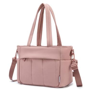 Imagem de NOL Natural Organic Lifestyle Lancheira feminina – Bolsa térmica leve e inchada à prova de vazamento com alça ajustável, congelável e isolada para trabalho/exterior (rosa escuro)