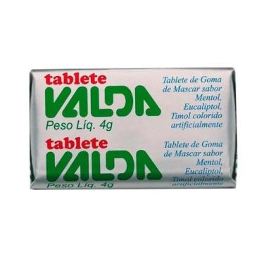 Imagem de Goma de Mascar Valda Tablete Sabor Mentol, Eucaliptol e Timol 4g