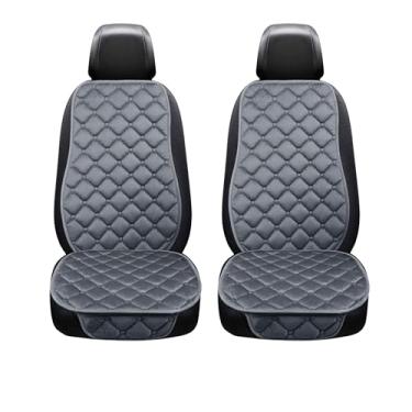 Imagem de Kit 2 Capas Protetoras para Banco de Carro com Encosto, Suede, Design Sofisticado (Cinza)