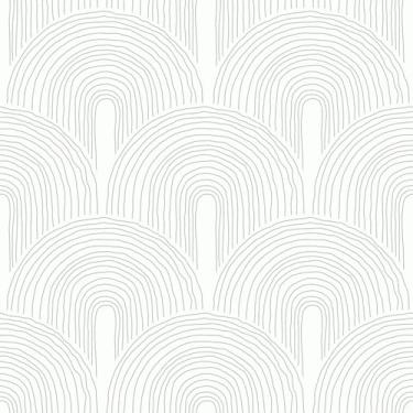 Imagem de VEELIKE Papel de parede geométrico verde boho minimalista art deco papel de parede para quarto sala de estar 40 cm x 900 cm papel de parede abstrato moderno removível papel de contato autoadesivo para
