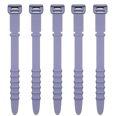 Imagem de Suporte de cabo enrolador de fio clipe alça gerenciamento de linha cabo de fone de ouvido enrolador fixador clipe de dados do telefone dados do cabo (roxo)