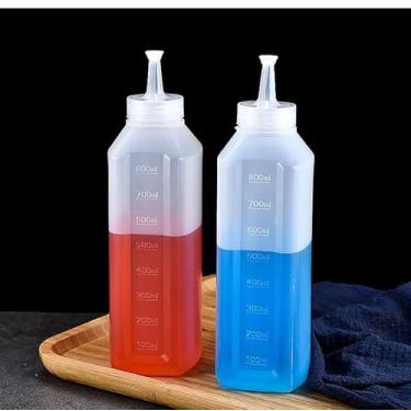 Imagem de Universal Squeeze Garrafa de Molho Dispensador de Salada Utensílio de Cozinha, 800 ml, 1 Peça