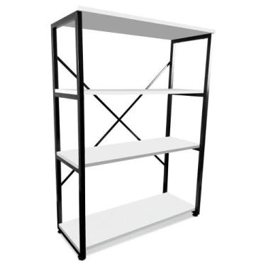 Imagem de Estante Multiuso Organizadora Livreiro Ohai Aço Estilo Industrial Com 