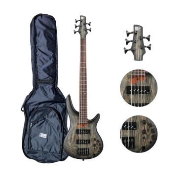 Imagem de Baixo Ativo 5 Cordas Ibanez Sr605E Bkt + Capa Champion
