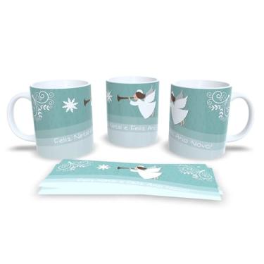 Imagem de Caneca Natalina de Cerâmica, Verde Água com Bonecos de Neve, 325ml, Design Decorativo Feliz Natal, Resistente a Microondas, Ideal para Casa e Escritório (20)