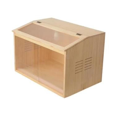 Imagem de MFMEXUL Caixa de Chocadeira para Pintinhos Caixa de Criação de Hamsters de Madeira para Ratos E Chinchilas Dormindo