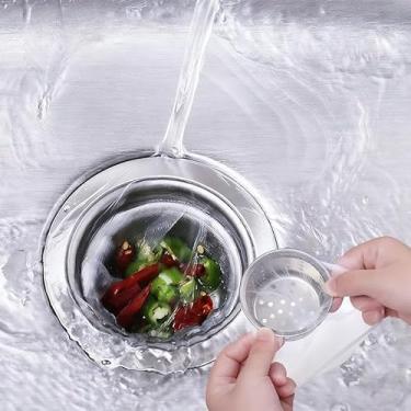 Imagem de Filtro de pia lateral elástico, conjunto de filtro de rede de drenagem de resíduos de alimentos de cozinha, universal para banheiro e cozinha, interceptor de cabelo para pia à prova d'água, estoque de