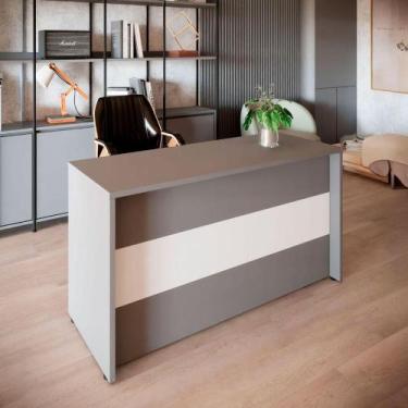 Imagem de Balcão de Atendimento Recepção 120 cm Reto Baixo F5 Office - F5 Office