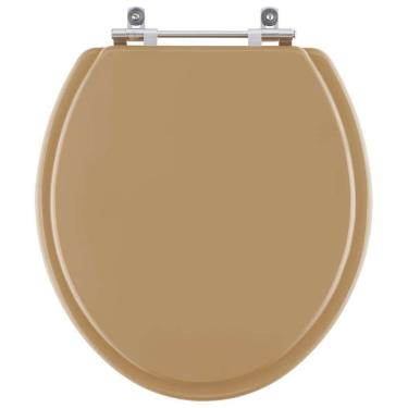 Imagem de Assento Sanitario Poliéster Convencional Oval Bege Castor Para Vaso Deca