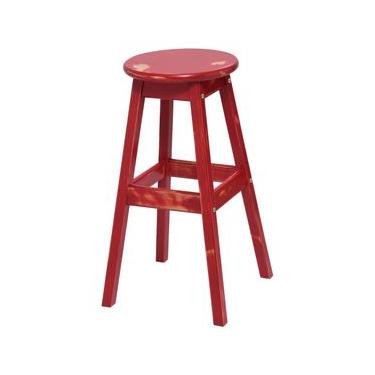 Imagem de Banqueta de Madeira Alta Rústica Vermelha Tramontina 91413172