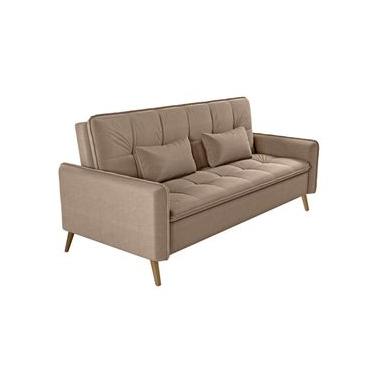 Imagem de Sofá-cama Matrix Donna em Veludo com 200cm de Largura Bege