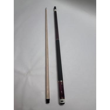 Imagem de Teekerwang Taco de sinuca 147.3 cm 19 567.0 g 2 peças com ponta de 12,5 mm, taco de bilhar canadense Maple Pro, para adultos/iniciantes/jogadores profissionais. (Vermelho-02)