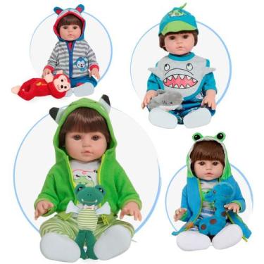 Imagem de Bebê Reborn Boneco Menino Realista Corpo Silicone Bichinhos - Cegonha 