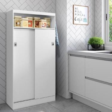Imagem de Armário Utilitário Cozinha 2 Portas Branco Carraro - MÓVEIS CARRARO