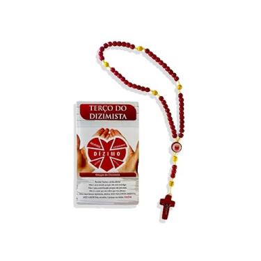 Imagem de Terço do Dizimista em Madeira 30 cm, com Cruz