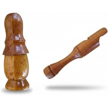 Imagem de Apito Inhambu Açu 09 + Apito Aracuã 31 Pios em madeira profissionais