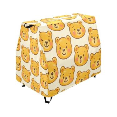 Imagem de Qilmy Cute Bear Faces Kids Water Table Cover, Duty Waterproof Patio Table Covers for Outdoor Toddler Splash Tables, UV Resistant & Dustproof Play Table Protector, Cover Only