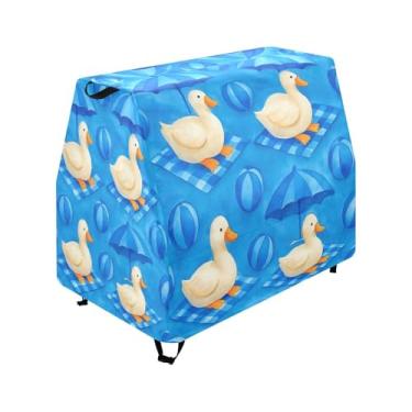 Imagem de Qilmy White Ducks Kids Water Table Cover, Duty Waterproof Patio Table Covers for Outdoor Toddler Splash Tables, UV Resistant & Dustproof Play Table Protector, Cover Only