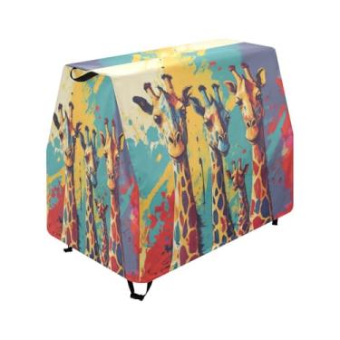 Imagem de Qilmy Colorful Giraffe Kids Water Table Cover, Duty Waterproof Patio Table Covers for Outdoor Toddler Splash Tables, UV Resistant & Dustproof Play Table Protector, Cover Only