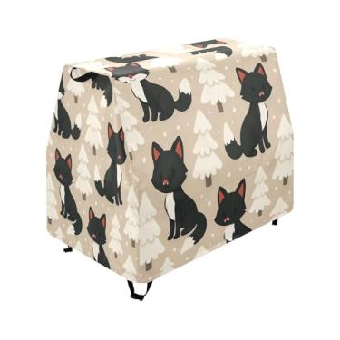 Imagem de Qilmy Cute Black Foxes Kids Water Table Cover, Duty Waterproof Patio Table Covers for Outdoor Toddler Splash Tables, UV Resistant & Dustproof Play Table Protector, Cover Only
