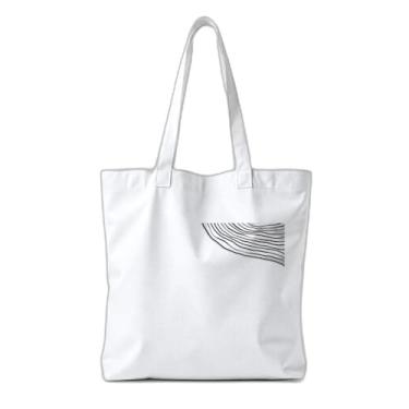 Imagem de Kit 10 Sacola Ecologica s Charmosas e Reutilizáveis 38x41,5cm Estampa Quadro de Borda Preta