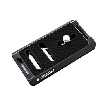 Imagem de Placa de liberação rápida para câmera de 70 mm serve para braçadeira padrão Arca Swiss Universal Metal Small QR Placa de montagem do corpo da câmera para tripé de câmera DSLR Ballhead (THB-003)