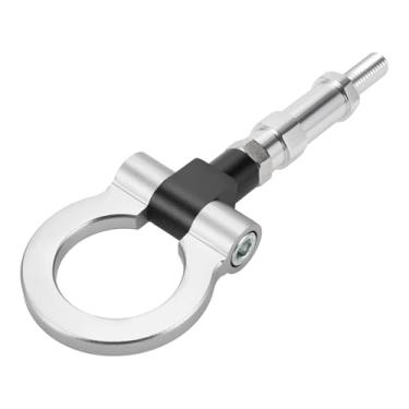 Imagem de Hihaha Gancho de reboque/gancho de reboque dianteiro do carro/anel de reboque giratório de metal durável para Honda S2000 2000-2009, para Honda FIT 20,4 cm 1 peça prateado
